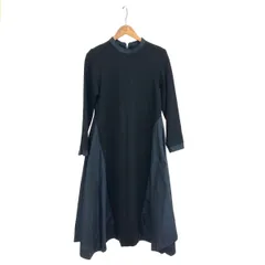 LANVIN en Bleu ランバンオンブルー アシンメトリーヘムコンビワンピース サイズ:38 長袖 3506321   ブラック/ネイビー レディース / 240001194035