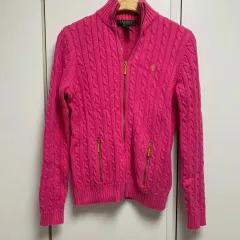 ラルフローレン レディース ケーブルニット ジップアップ