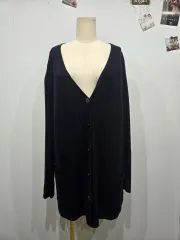 ル・コ パン Vネック カシミヤ ニット カーディガン 黒