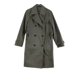 J2348 UNIQLO レディース Mサイズ カーキ トレンチ コート