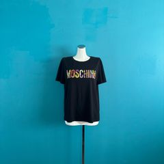 00s Y2K MOSCHINO モスキーノ ロゴ ラインストーン タンクトップ