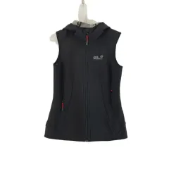 J3320 ジャック・ウルフスキン レディース S アウトドア 黒 ベスト