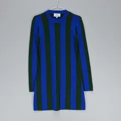 AI 90% カルバン・クライン レディース ONE PIECE ニットワンピース 春 秋 ブルー 64377