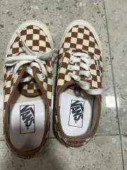 VANS(バンズ) ブラウン チェッカーボード スリッポン