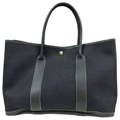 エルメス HERMES ガーデンジップ トワルアッシュ レザー ブラック 希少