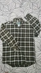 ヴィンテージ フィールド ENSTREAM フランネル CHECK ブラウン グリーン XL
