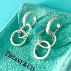 よ*え様 最終値下げ！ ティファニー ピアス 両耳 フープ 3連