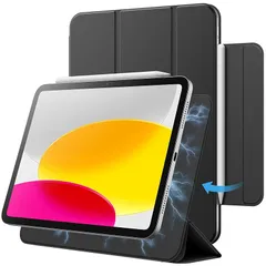 【新品】 JETech iPad（A16）ケース 第11/10世代（2025/2022モデル）用マグネットケース 磁気吸着 スリムスマート薄型保護カバー 自動ウェイクアップ/スリープ (ブラック) 1