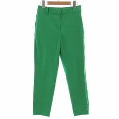 プラステ PLST 22SS スティックパンツ テーパードパンツ クロップド センタープレス 麻 リネン混 S 緑 グリーン 122206018 /XK