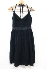 L'EST ROSE ホールネックレトロキャミワンピース Mサイズ ブラック 黒 襟付き レース 平成ギャル 平成レトロ y2k レストローズ