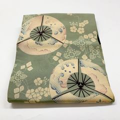新品未使用☆浴衣 単品 青緑色 桜と流水文様 - メルカリ