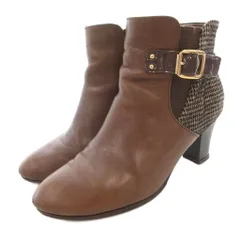 バークレー BARCLAY ショートブーツ サイドゴア ベルト装飾 23 茶 ブラウン /NL