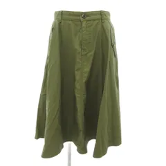 ユナイテッドアローズ UNITED ARROWS カーゴスカート フレア ミディ丈 36 オリーブグリーン /UO ■GY14