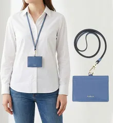 【訳あり】　FURLA LINDA バッジホルダー カードケース PDA0UNT ブルー 当店管理番号 0000000000135 0000000000136 0000000000137 0000000000138