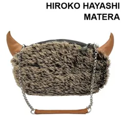 ヒロコハヤシ HIROKO HAYASHI ショルダーバッグ MATERA マテラ ツノ ブラウン ダークブラウン フェイクファー エコファー レディース 6V362のサムネイル