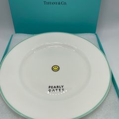 【保管品】ティファニー パーリーゲイツ  コラボ　プレートx2枚　PEARLY GATES　 TIFFANY&Co  19cm 皿 平皿