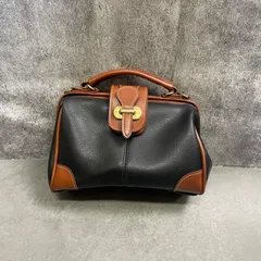【T-1004】レザー調ハンドバッグ バイカラー ブラック ブラウン ミニボストン がま口風 クラシック 上品 コンパクト ヴィンテージ風 レディース おしゃれ