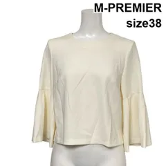 ◇ エムプルミエ M-PREMIER プルオーバーブラウス シャツ 長袖 ベルスリーブ ラウンドネック エクリュ 38 M 9号 レディース S6C584のサムネイル