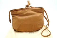 ロエベ ヴィンテージ ショルダーバッグ 斜め掛け アナグラム ナッパレザー 茶 ブラウン LOEWE 5374ｈ