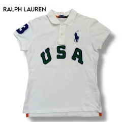 【RALPH LAUREN】 ビッグポニー USA 刺繡 ポロシャツ　M