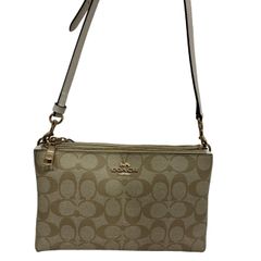COACH コーチ ショルダーバッグ F15065 レザー 斜め掛け ベージュ