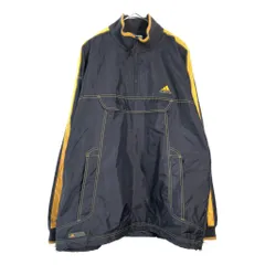 90年代 adidas アディダス ハーフジップ プルオーバージャケット スポーツ ネイビー(メンズ L)中古 古着 X6170