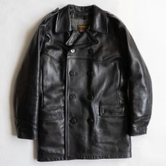 別注！VANSON レザーPコート レミントン size40 オクタゴンカラー