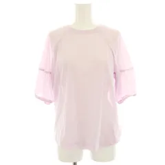 ボールジー BALLSEY トゥモローランド シアージャージーパフスリーブプルオーバー カットソー 五分袖 S ピンク 11-03-12-03401 /HN