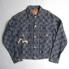 【雰囲気抜群】EVISU 【2nd type ジャガード モノグラム ジャケット】40 エビス カモメ 26030541のサムネイル