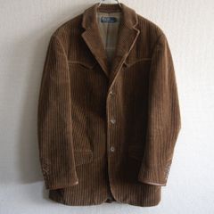 【美品】POLO RALPH LAUREN【レザートリム 太畝 コーデュロイ テーラードジャケット】L ジャケット ポロラルフローレン 26030581 美品】POLO RALPH LAUREN【レザートリム 太畝 コーデュロイ テーラード