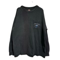 90s USA製ハーレーダビッドソン 袖フレイム 両面ビッグロゴ ロングt