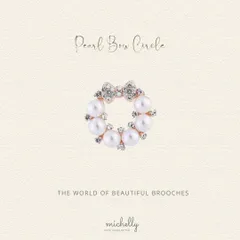 パール ブローチ リボン サークル ゴールド 上品 フォーマル セレモニー 入学式 卒業式 結婚式 レディース コサージュ ギフト