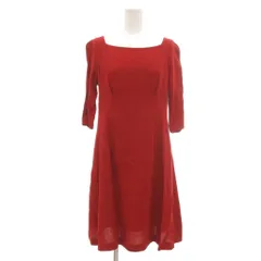 ホコモモラ JOCOMOMOLA ヴィンテージ 美品 ワンピース ミニ ウール フレア 七分袖 40 赤 レッド /YJ