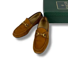 グッチ　GUCCI ホースビット　ローファー　レザーシューズ　ブラウン　スエードレザー