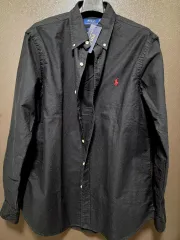 M ポロ ラルフローレン ブラック クラシックフィット シャツ