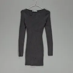 シンドン品 ザラ レディース90 ONE PIECE 春 秋 グレー 64262