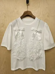 爽やか パール リーレイ Tシャツ (新品) ホワイト