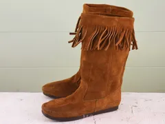 MK605 MINNETONKA レディースブーツ スウェード 茶 26cmのサムネイル