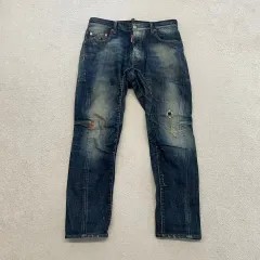 ディースクエアード2 ウォッシュ バイカーデニム ズボン 30