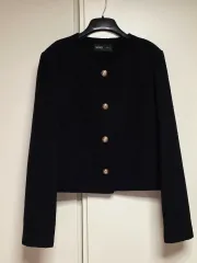 MIXXO ミッソ ブラック ツイード ジャケット L MIWJKFT1PG