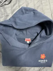 KENZO(ケンゾー) フラワー 刺繡 フード付きTシャツ XL ネイビー