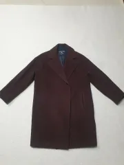 カミングステップ バーガンディ ウール コート レディース 85 90