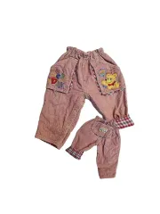 (日本) キッズ コーデュロイ ピンク ズボン 80