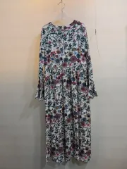 1591 フラワー ロング丈ワンピース