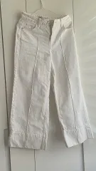 ZARA(ザラ) 白 ワイド デニム パンツ