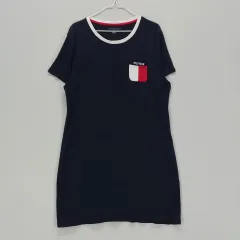 トミーヒルフィガー 105 半袖ワンピース 春夏 ネイビー 08080