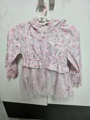 ペリミツ ピンク 花柄 トゥイーン フード ブルゾン 110