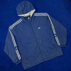 adidas(アディダス) クラシック 青 フード ウインドブレーカー