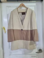 秋口・初冬 ノーカラー ウール ジャケット 状態良好 バスト52