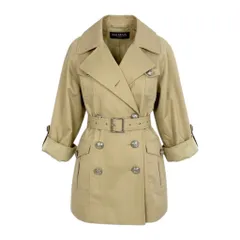 Ec24 BALMAIN バルマン ショートトレンチコート Short Trench Coat サイズ38 ベージュ スプリングコート 銀ボタンt18rのサムネイル